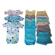 Kit 4 Peças Shorte E Body Estampado E Regata Conjunto Bebê