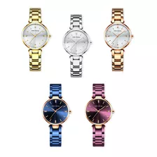 Reloj De Mujer Elegante De Acero De Cuarzo Mini Focus