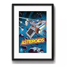 Quadro Asteroids Atari Game Rrs1 Decorativo Vidro Paspatur