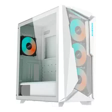 Gabinete Gamer Gigabyte C301 Glass White E-atx 4 Fan Argb Color Blanco