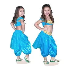 Fantasia Infantil Jasmine Aladdin Odalisca Princesa Frete 