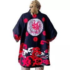 Kimono Japonés Mujer Cárdigan Yukata Estilo Estampado Haori