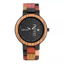 Reloj De Madera Bobo Bird Original Fecha Y Hora Mujer