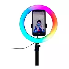 Aro De Luz 26cm Led Rgb + Trípode Regulable Tik Tok