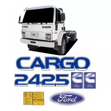 Kit Adesivo Compatível Ford Cargo 2425 Emblema Resinadokit61 Cor Padrão