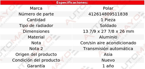 Un Radiador Motor Polar Aerio Aut Suzuki L4 2.3l 2002 - 2006 Foto 2