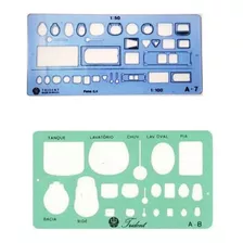 Kit 2 (dois) Gabarito Técnico A-7 + A8 Trident Sanitário