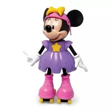 Boneca Disney Minnie Patinadora Fala Frases - Elka