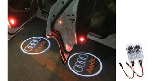 2 Kit Led Cortesia Proyector Para 4 Puerta Audi Logo Circulo Foto 2