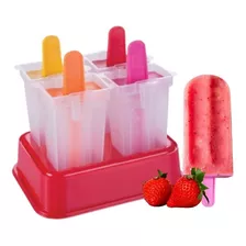 Forma P/ Picolé Paleta Recheada 4 Pçs Com Palito Plasutil