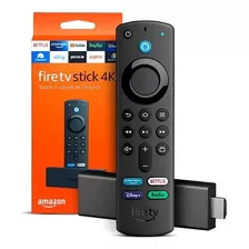 Fire Tv Stick 4k Controle Remoto Voz Alexa Amazon 110v/220v