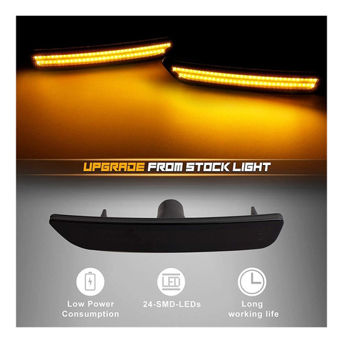 4 Piezas Luz Lateral Para Ford Mustang 2010-2014 Foto 3