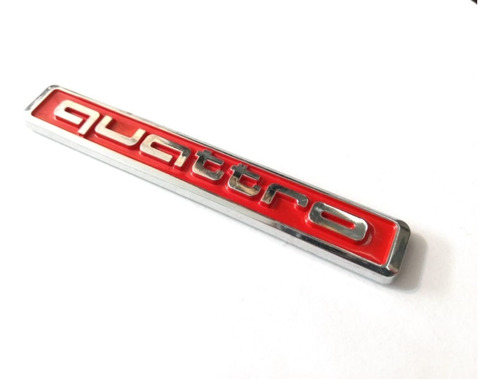 Emblema Quattro Para  Audi Adherible Sline Rojo  Foto 3
