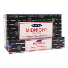 Incenso Nag Champa Satya Massala Aromas Diversos 12 Unidades Fragrância Midnight