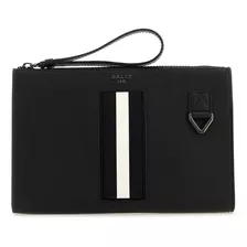 Bally Bolso De Mano Placa De Logo Original, Negro/blanco