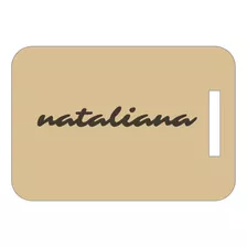 Chaveiro Nataliana Mdf C/ Argola Nome Personalizados