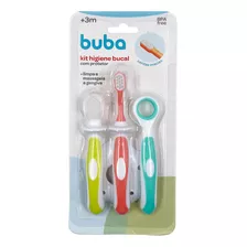 Kit Higiene Bucal Com Protetor Buba Escova Oral Massageador