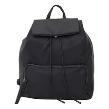 Mochila Mujer Nylon Negro Corona