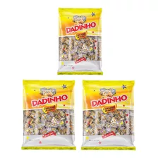 Kit 3 Pacotes Bala Dadinho De Amendoim 900g - 