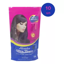 Kit C/ 10un Henê Ultra Negro Alisador 180g Preto Azulado