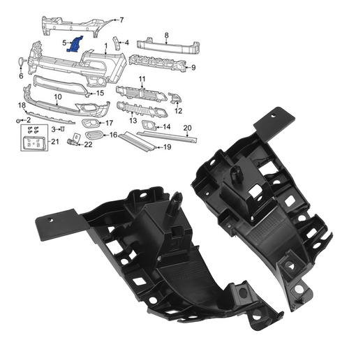 Retenedor Del Soporte Del Parachoques Para Jeep Cherokee Foto 5