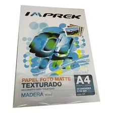 Papel Texturado Tipo Madera A4 Imprek Mate Matte 230gr 20h