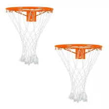 2 Aro Cesta De Basquete Tamanho Oficial Aço Rede Chuá