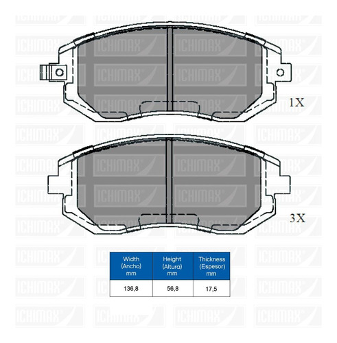 Pastillas Freno Para Subaru Forester/ Xv/ Outback/ Impreza Foto 3