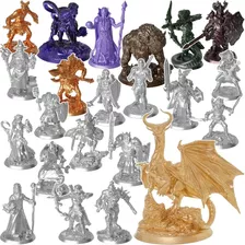 Lote 22 Miniaturas Rpg Dungeons And Dragons Dnd C/ Dragão