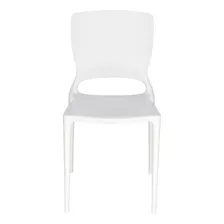 Cadeira De Jantar Tramontina Safira, Estrutura De Cor Branco, 1 Unidade