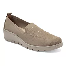 Zapato Casual Mod 104817 Para Mujer Flexi Color Beige