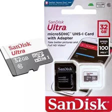 Cartão De Memória Sandisk Ultra Micro Sd 32gb Com Adaptador