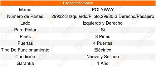 Set 2 Espejos Polyway Mazda Cx7 07_11 Foto 4