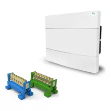 Quadro Distribuição P/12 Disj Embutir Branca Km + Barramento