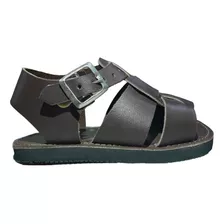 Sandalias Franciscana, Color Marrón Oscuro, Talle 17 Al 33