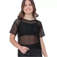 Blusa Tshirt Arrastão Soltinha Com Top Frete Gratis