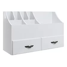 Mygift Shabby Chic Organizador De Cosméticos De Madera Blan