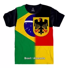 Camisa Camiseta Bandeira Brasil X Alemanhã 933