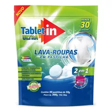 Lava Roupas Em Pastilha 2 Em 1 Tabletin Ultra Pacote 30 Unid