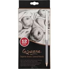 Set De 12 Lapices Blancos Para Dibujar - Cezanne Premier