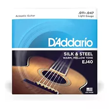 Daddario Ej40 Cuerdas De Seda Y Acero Para Guitarra Folclóri