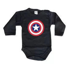 Ropa Body Para Bebé Avengers Capitan América 