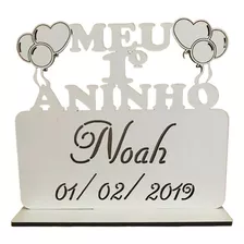 Kit 20 Lembrancinha Centro De Mesa Mdf Meu 1 Aninho