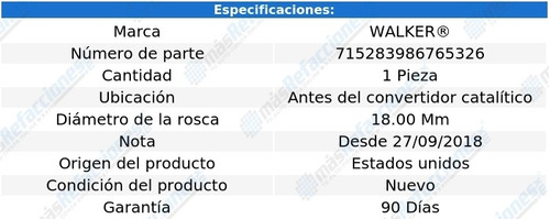 Sensor Oxgeno Izq Antes Cc Audi S5 Sportback V6 3.0l 18-19 Foto 6