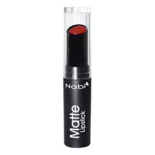 Labial Matte Nabi Lipstick Color Bright Red