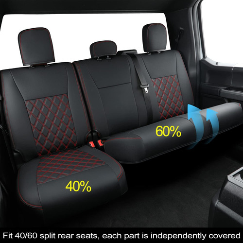 F150 Supercrew 2015-2023 - Fundas De Asiento De Camioneta Pe Foto 5