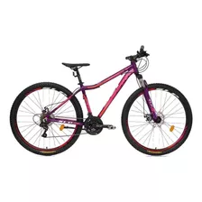 Mountain Bike Femenina Slp 25 Pro Lady R29 21v Color Lila/blanco/fucsia Con Pie De Apoyo 