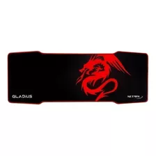 Mouse Pad Para Mouse Y Teclado Gamer Xl 80cm X 30cm Netmak E Color Negro Con Rojo Diseño Impreso N/a