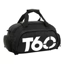 Bolsa Mala T60 Academia Bagagem Viagem C Bolso Impermeável Cor Preto Desenho Do Tecido Liso