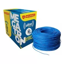 Caixa De Cabo Cftv Cat5 Certificado 300m Azul Megatron